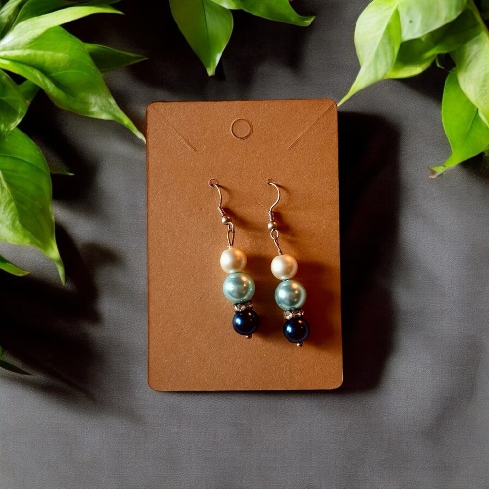 Frozen Teal Earrings by Mint&Rose